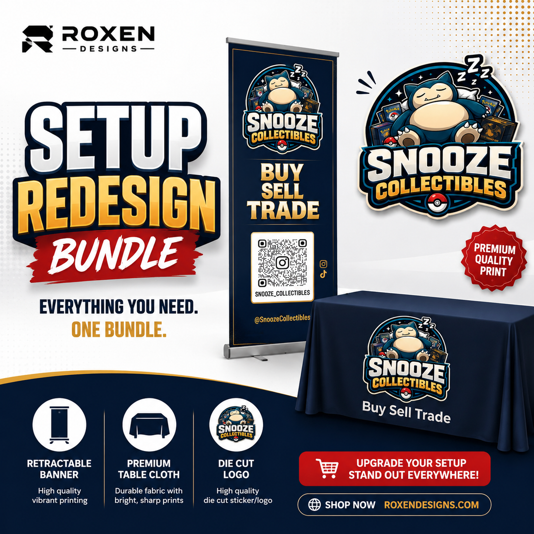 Setup redesign bundle for TCG vendor booth