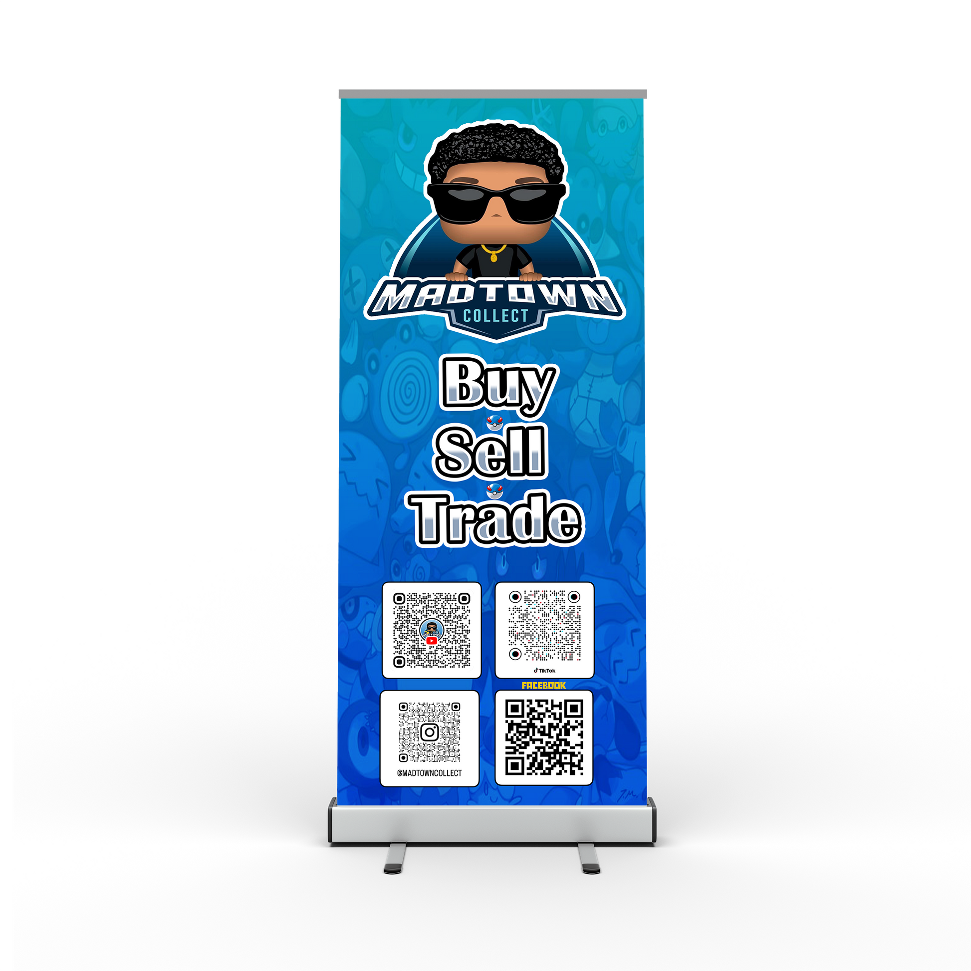 MadTown Collective retractable banner for TCG vendor booth